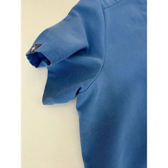 FIGS Technical Collection Womens Scrub Top Size S Blue Short Sleeve V Neck Stain - Picture 7 of 11